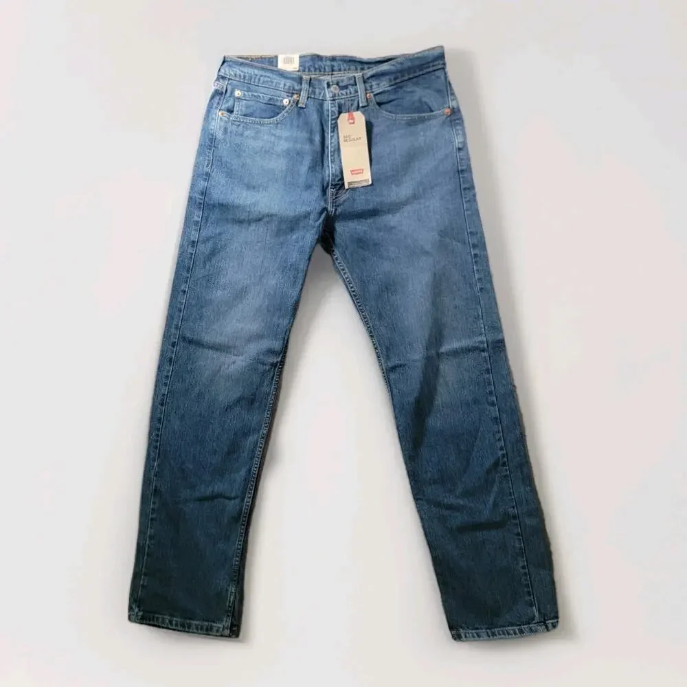 NWT Levis 505 Regular Mens 34x32 Jeans Medium Wash Blue